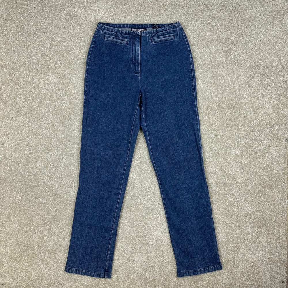 Limited Jeans Vintage Womens 2 Medium Wash Straight Leg Stretch Denim Pants‎